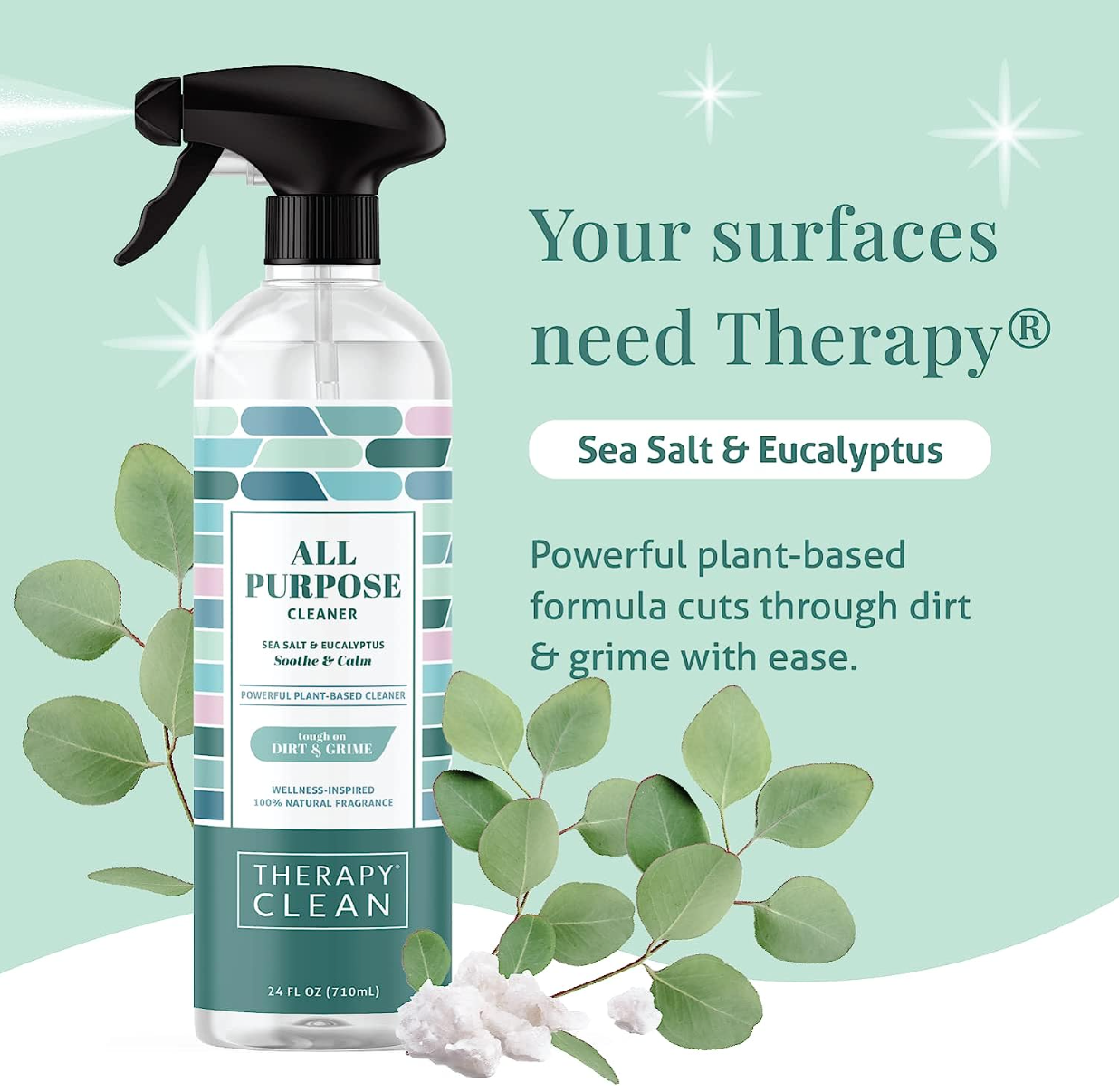 Therapy Clean - All Purpose Cleaner 24 oz.: Sea Salt & Eucalyptus