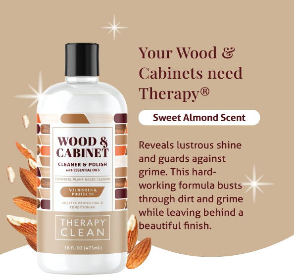 Therapy Clean - 16 oz. Wood & Cabinet Cleaner & Polish