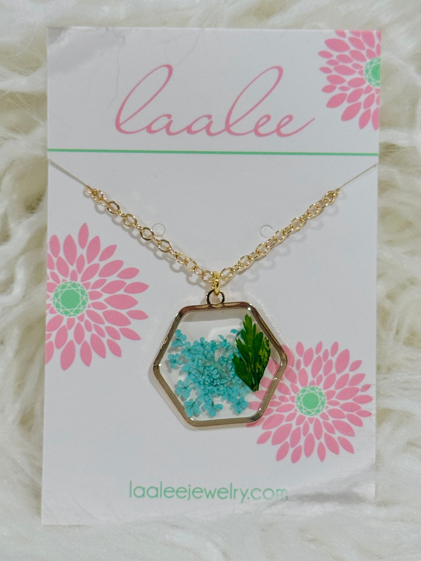 Pressed Flower Necklace, Plant Jewelry Dried Floral Garden: #7 / 16.5"(most popular)