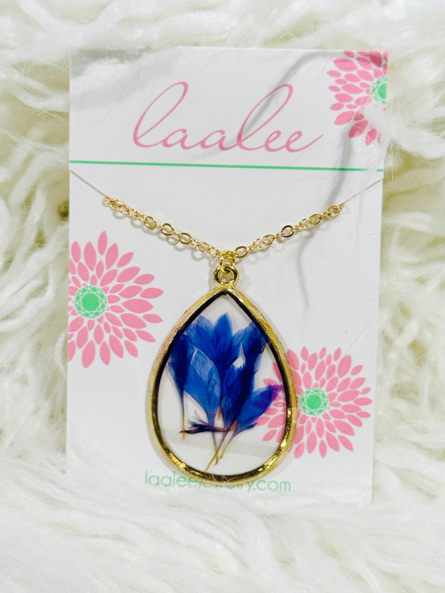 Pressed Flower Necklace, Plant Jewelry Dried Floral Garden: #3 / 16.5"(most popular)