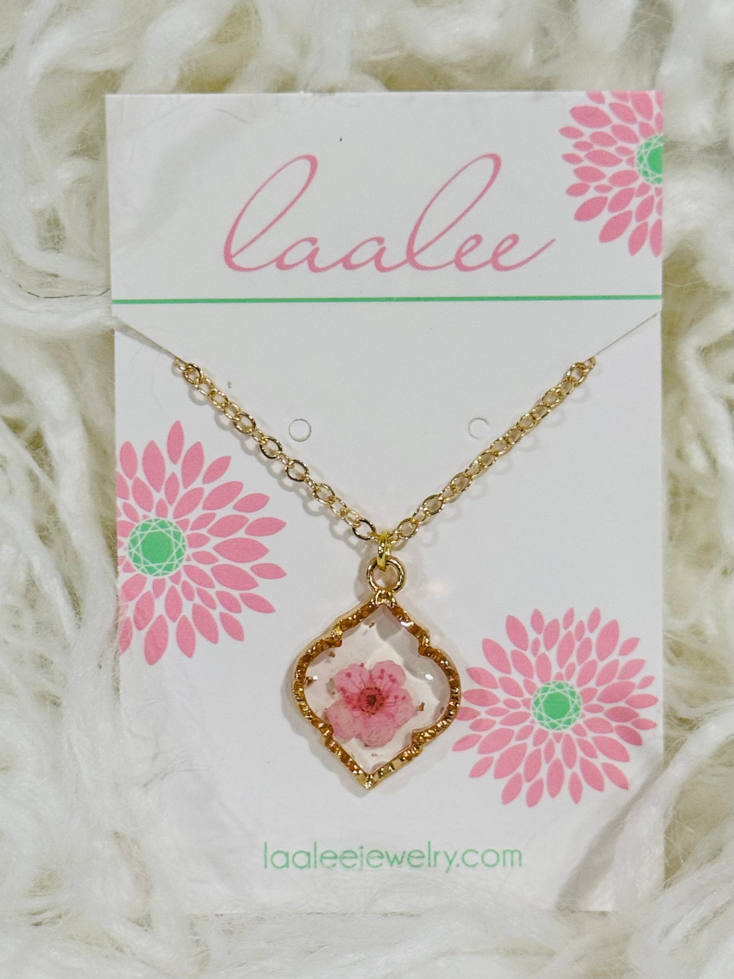 Pressed Flower Necklace, Plant Jewelry Dried Floral Garden: #5 / 16.5"(most popular)