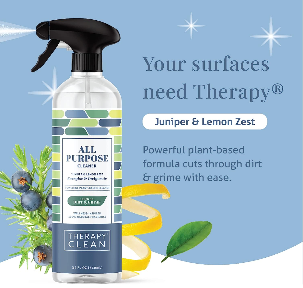 Therapy Clean - All Purpose Cleaner 24 oz.: Sea Salt & Eucalyptus